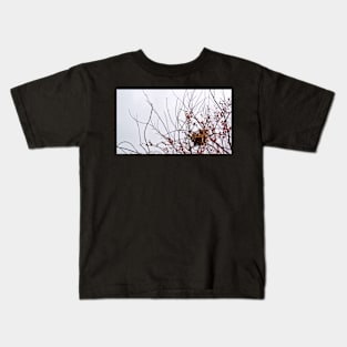 Nest in Red Berry Tree Kids T-Shirt